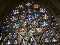 Rose window in Exeter Cathedral