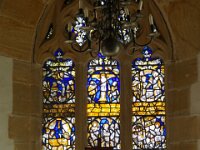 A window in the chapel of the manor